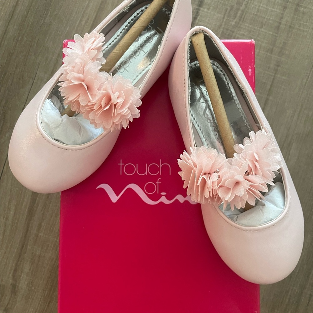 Touch Of Nina Toddler Girl Formal Floral Shoes - Pink size 8 NWT - Picture 2 of 5